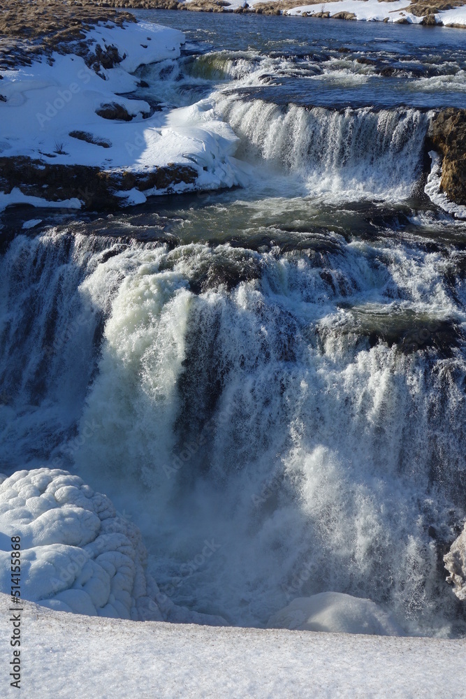 waterfall in winter