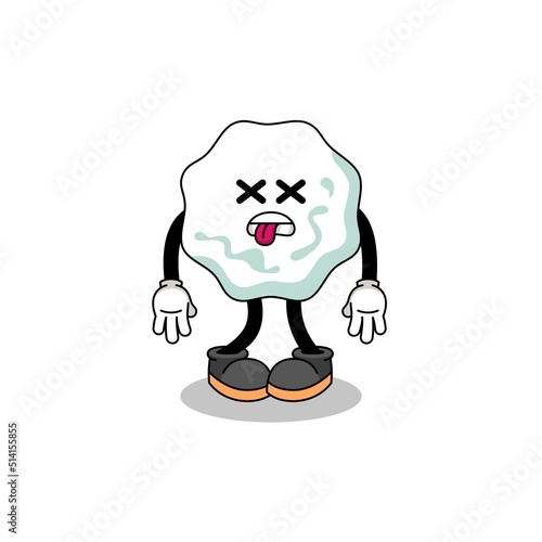 chewing gum mascot illustration is dead © Ummu