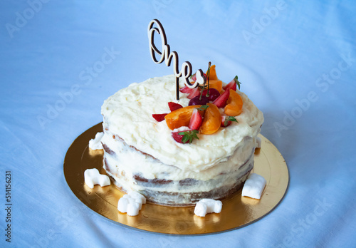 Cake for the first birthday. For cake smash.