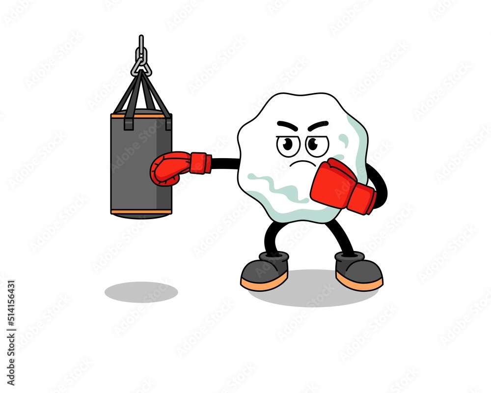 Naklejka premium Illustration of chewing gum boxer