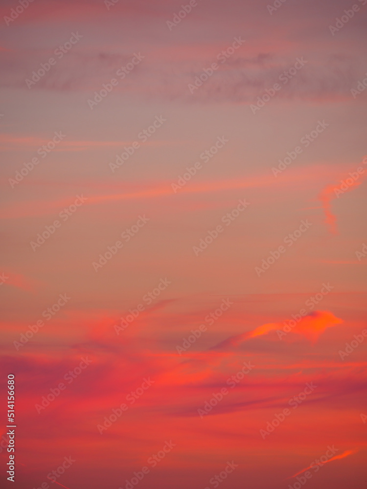 Sunset with clouds and colors
