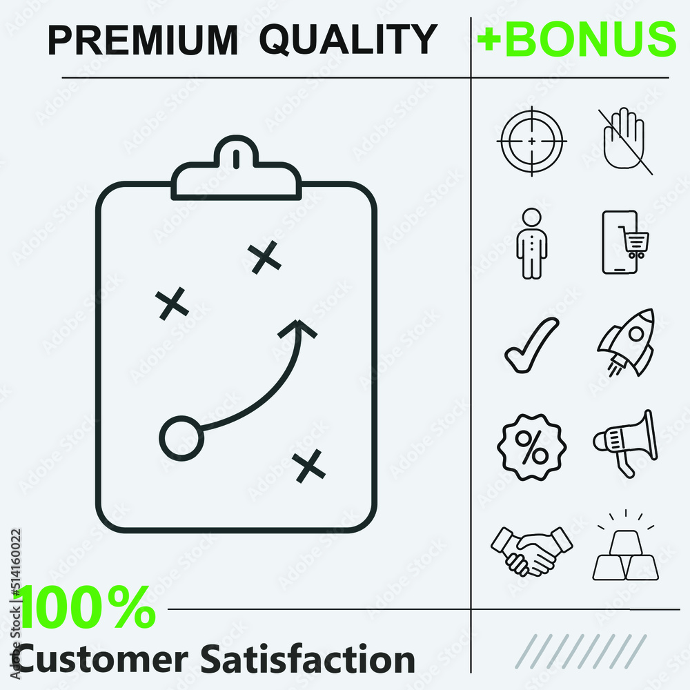 strategy thin line vector icon graphic elements for your work strategy thin line vector icon graphic elements for your work