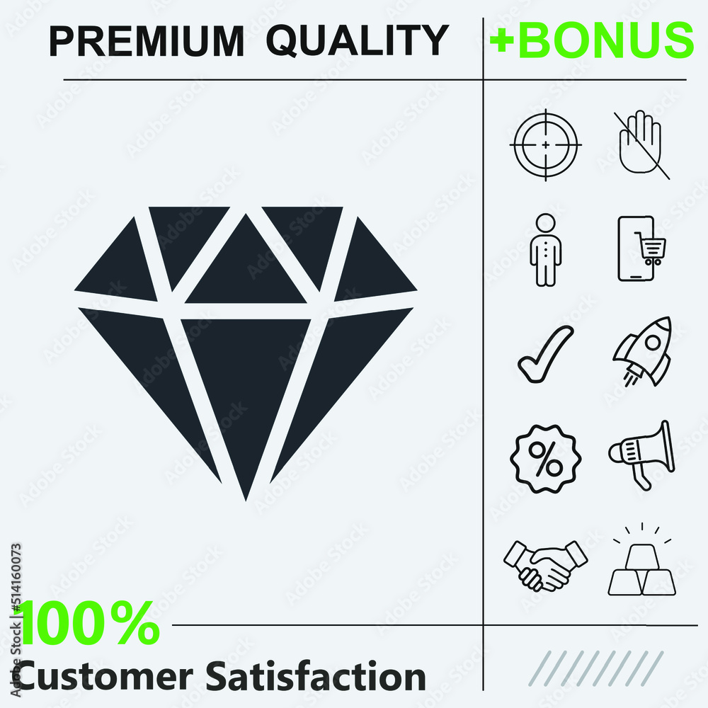 Diamond vector icon graphic elements for your wor Diamond vector icon graphic elements for your wor