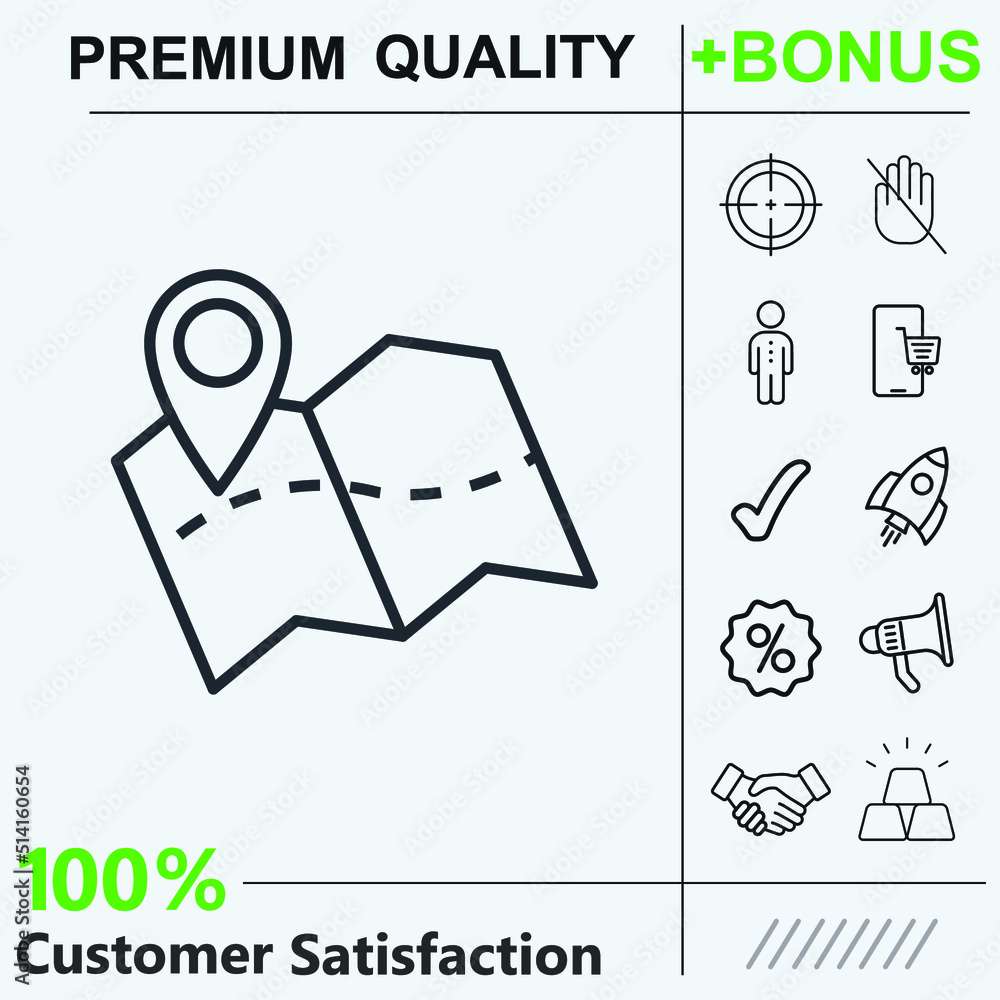 Map icon graphic elements for your work