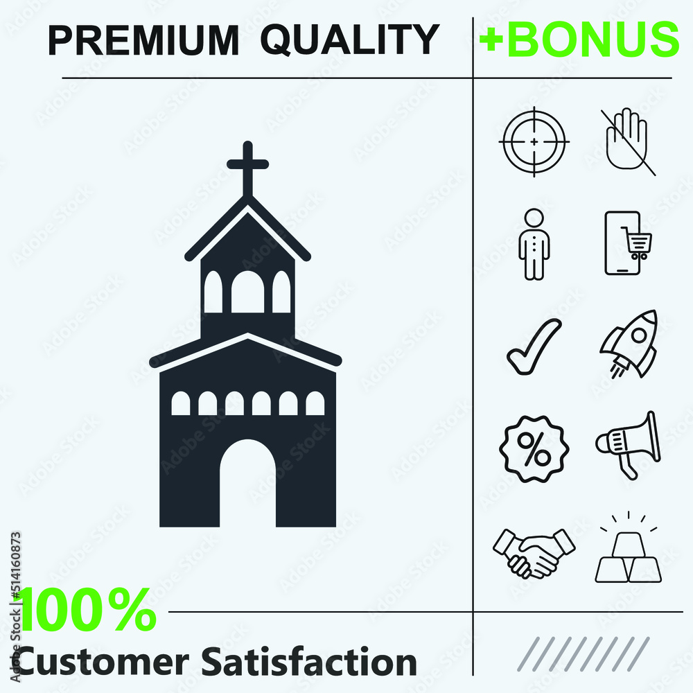 church icon graphic elements for your work church icon graphic elements for your work