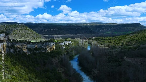 View of the Ebro river from the Vallejo viewpoint. Vallejo de Manzanedo. Manzanedo Valley. Region of Las Merindades. Burgos, Castilla y Leon, Spain, Europe photo