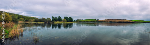 panorama view of lough money during spring morning time,Northern Ireland