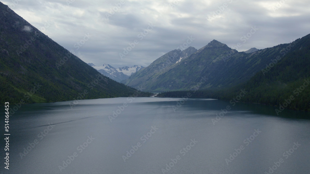 Multin lakes in the middle of mountains in Altai