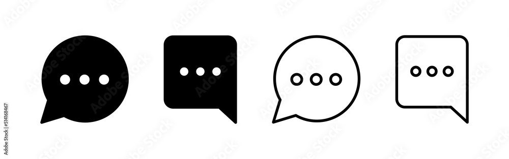 Fototapeta premium Chat icon vector. speech bubble sign and symbol. comment icon. message