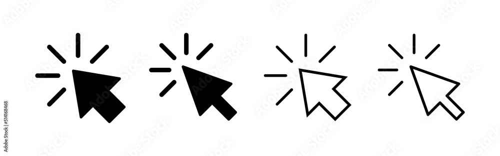 Click icon vector. pointer arrow sign and symbol. cursor icon Click icon vector. pointer arrow sign and symbol. cursor icon