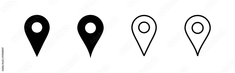 Pin icon vector. Location sign and symbol. destination icon. map pin Pin icon vector. Location sign and symbol. destination icon. map pin
