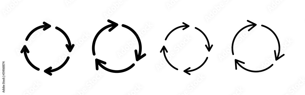 Recycle icon vector. Recycling sign and symbol. Recycle icon vector. Recycling sign and symbol.
