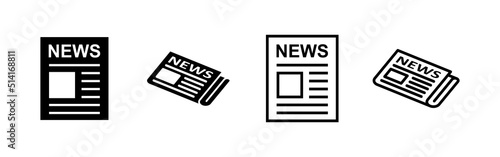 Newspaper icon vector. news paper sign and symbolign