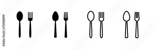 spoon and fork icon vector. spoon, fork and knife icon vector. restaurant sign and symbol