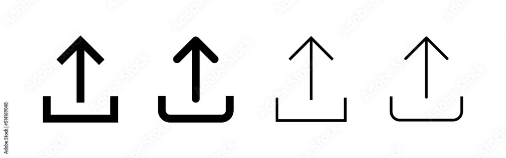 Upload icon vector. load data sign and symbol Upload icon vector. load data sign and symbol