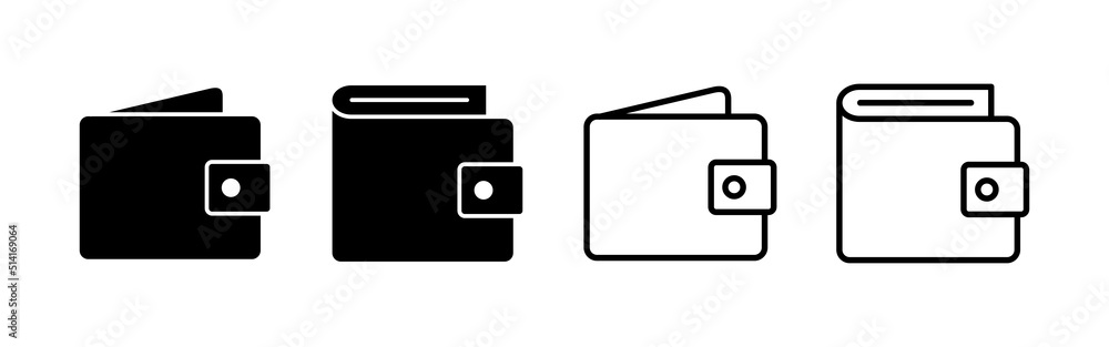 Wallet icon vector. wallet sign and symbol Wallet icon vector. wallet sign and symbol