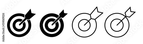 Target icon vector. goal icon vector. target marketing sign and symbol