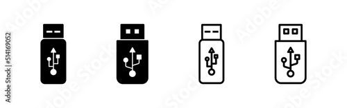 Usb icon vector. Flash disk sign and symbol. flash drive sign.