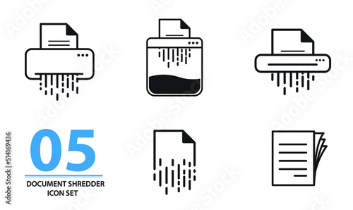 document shredder icon set