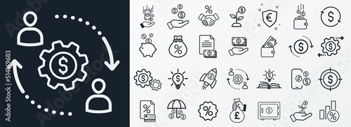 Money, finance, payment, banking icons - Modern design 