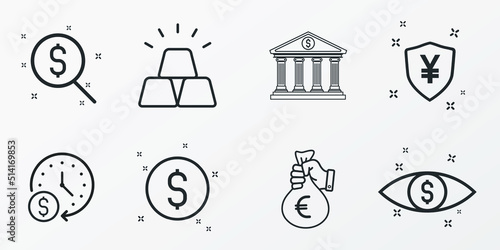 Money, finance, payment, banking icons - Modern design 