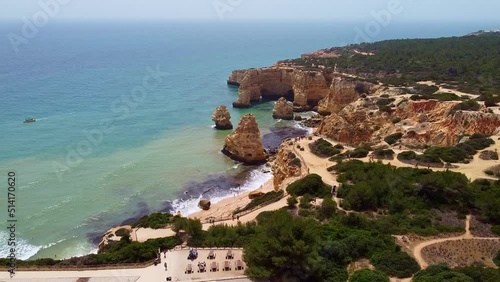View of Marinha beach in Algarve, Portugal