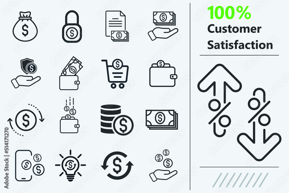 Finance  icon set graphic elements for your work.eps