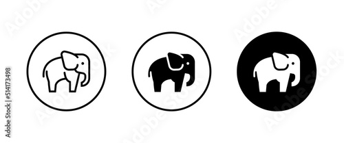 elephant wild animal icon vector, sign, symbol, logo, illustration, editable stroke, flat design style isolated on white linear