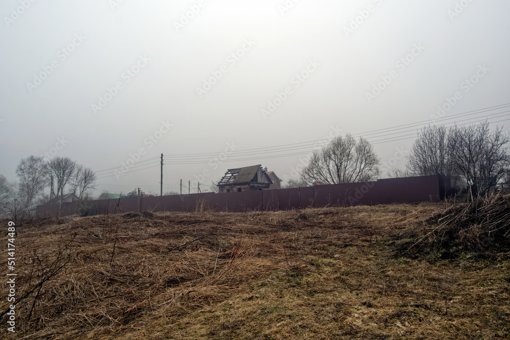 Fototapeta premium old wooden house in the garden