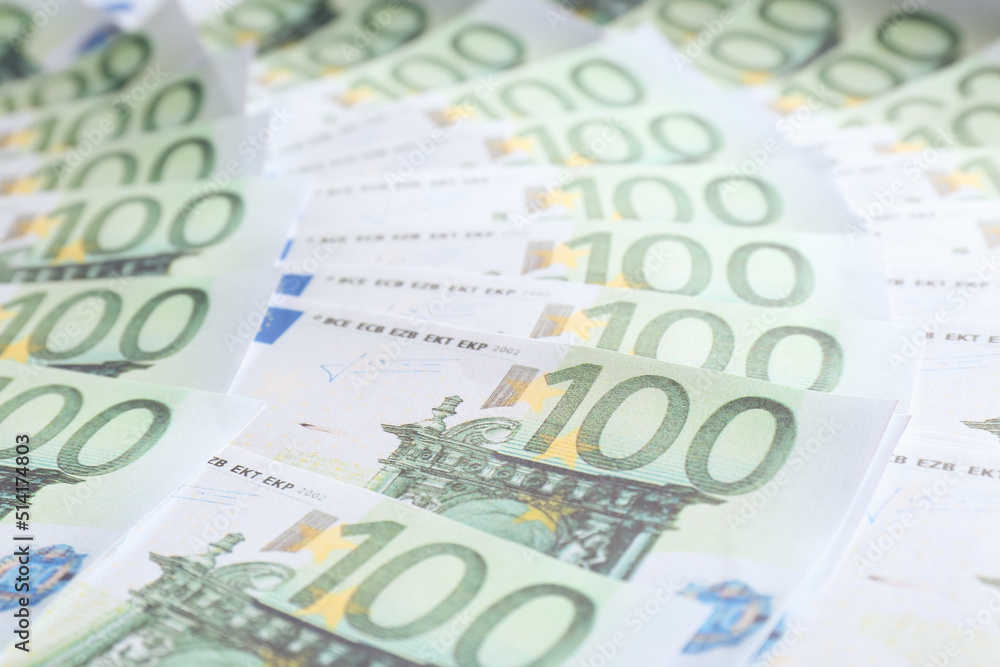 Euro banknotes as background, closeup. Money and finance Euro banknotes as background, closeup. Money and finance