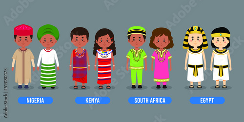Character in Different National Costumes