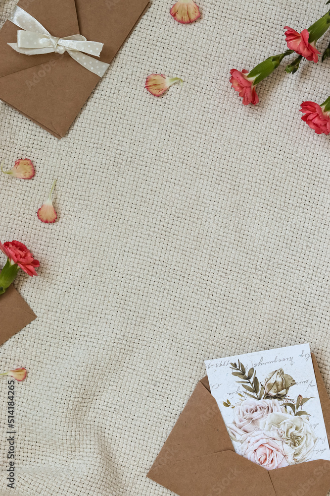 Vintage floral stationery