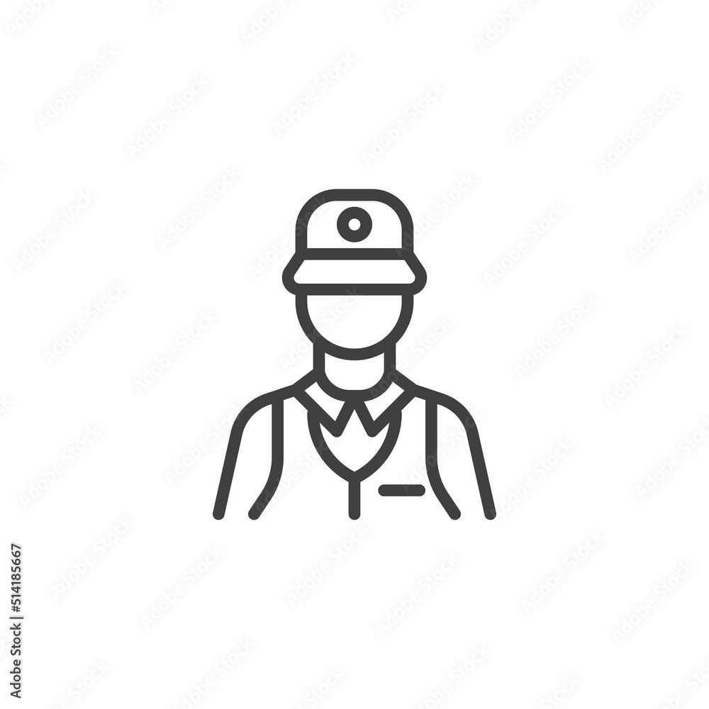 Delivery man line icon Delivery man line icon