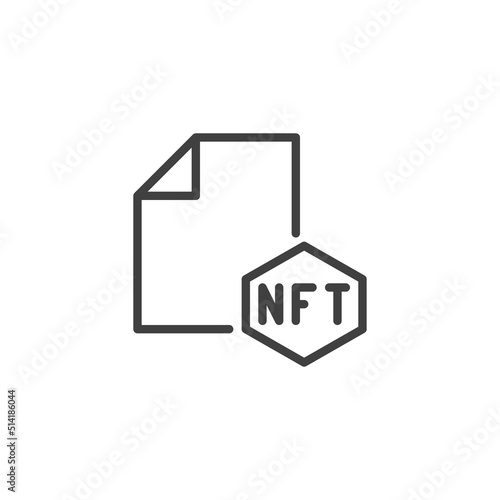 NFT file line icon