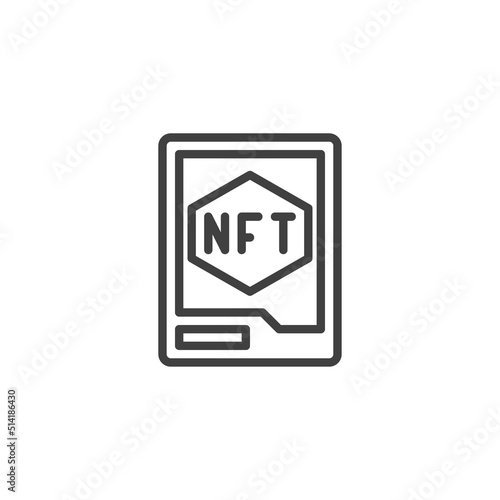 NFT card line icon