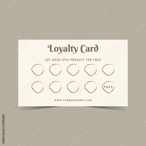 loyalty card design for cafe coffee. Gift Card Design