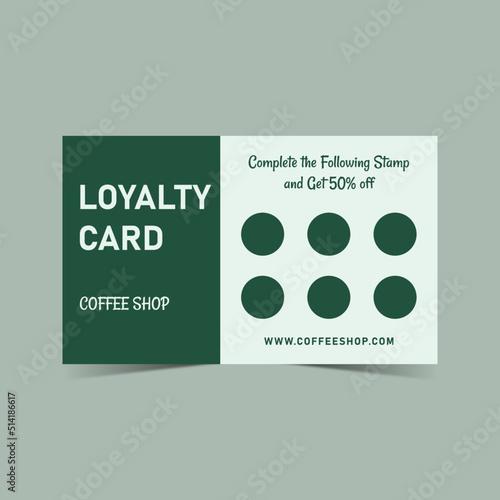 green loyalty card design. Gift Card Design