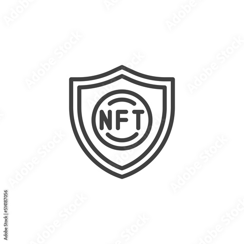 Secure token line icon