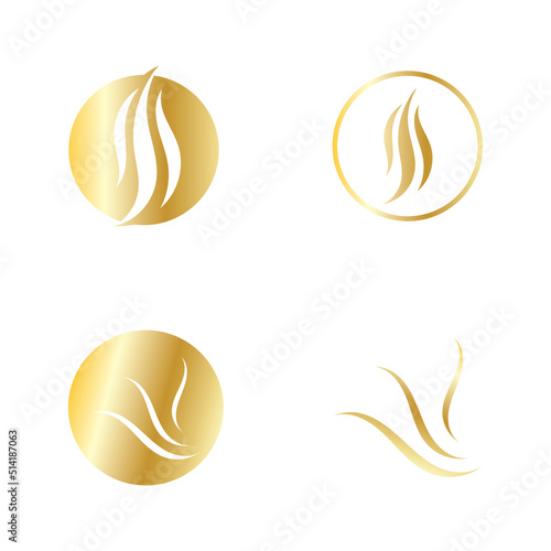 Hair treatment logo removal logo vector image design illustration