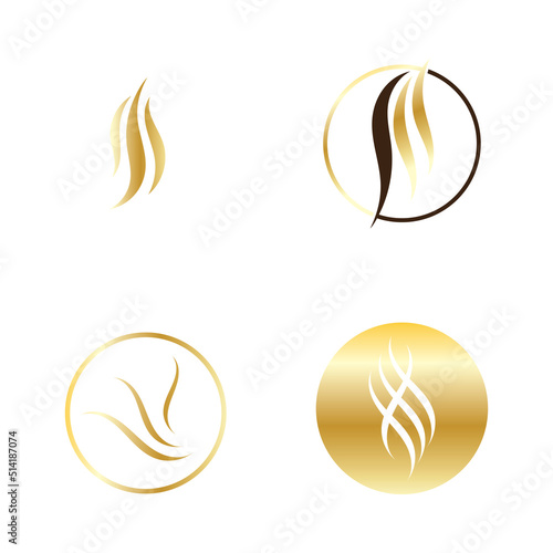 Hair treatment logo removal logo vector image design illustration