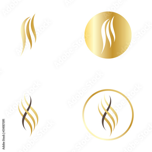 Hair treatment logo removal logo vector image design illustration