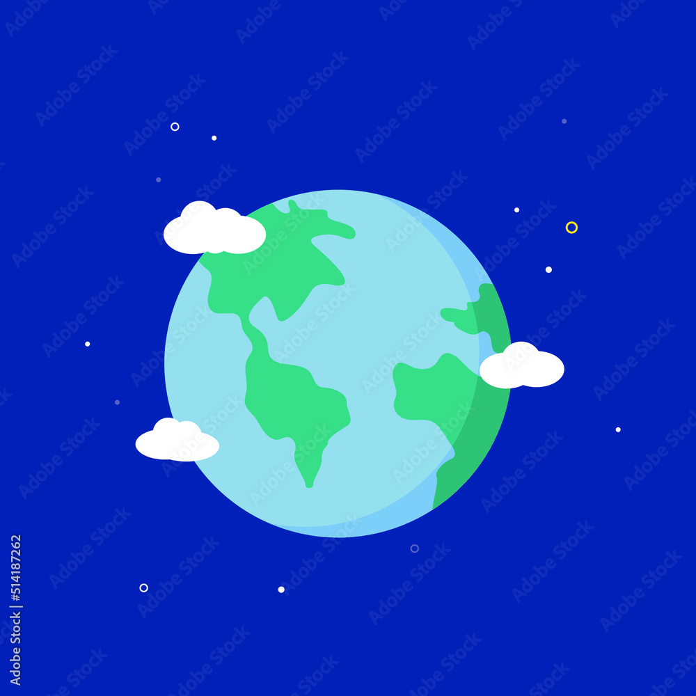 Planet earth and clouds, view from space Planet earth and clouds, view from space
