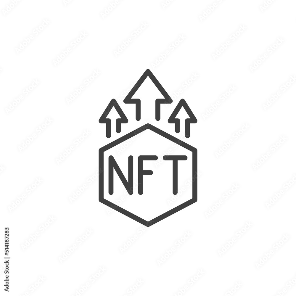 NFT price increasing line icon NFT price increasing line icon