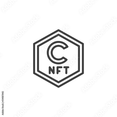 NFT copyright line icon