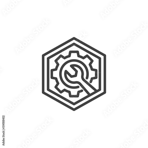 Utility token line icon