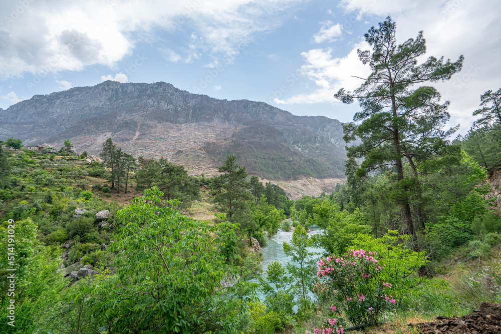 Alara Kemer Köprü, about 20 km to Güzelbag a concrete bridge, which is build on the original old Seljuk bridge, Gündoğmuş