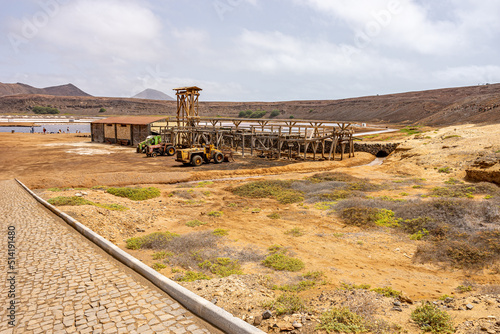 Heavy equipment at the salt mine