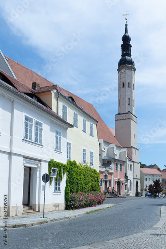 City of Zittau in Saxony Germany - a church in the city