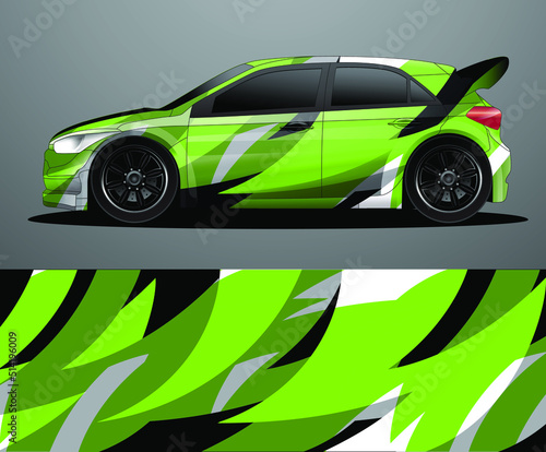 Rally car decal graphic wrap vector  abstract background