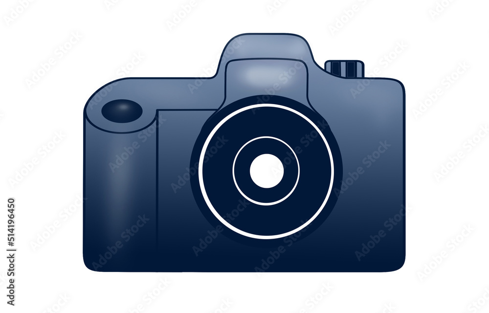 Image of a professional SLR photo camera on a white isolated background Image of a professional SLR photo camera on a white isolated background